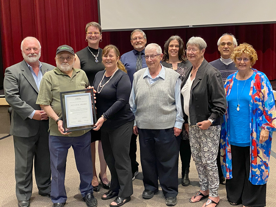 Seniors’ Community Services Transportation Service Volunteers receive North Grenville Civic Award.